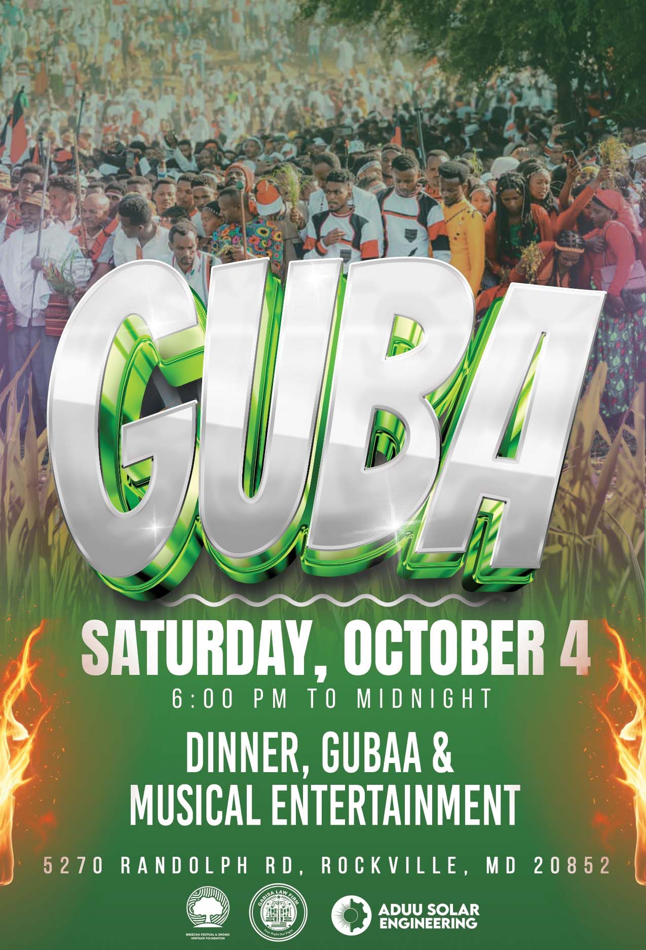 Irreecha Festival 2025 program schedule flyer